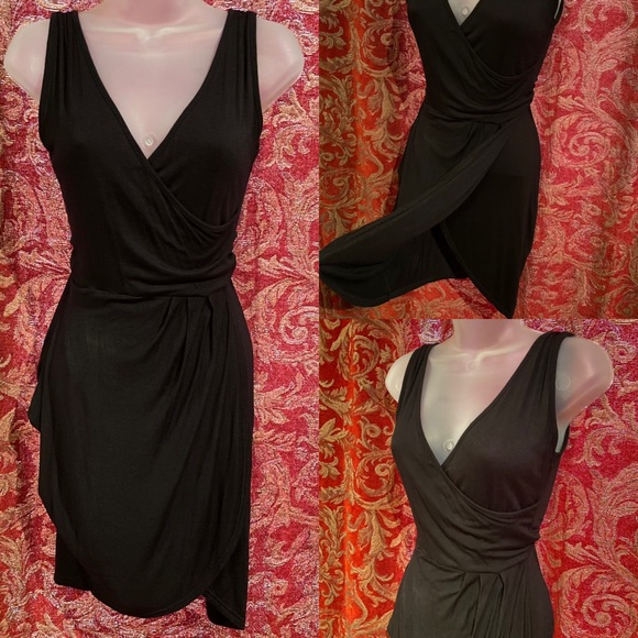 Basic Surplice Wrap Dress - Picture 1 of 5